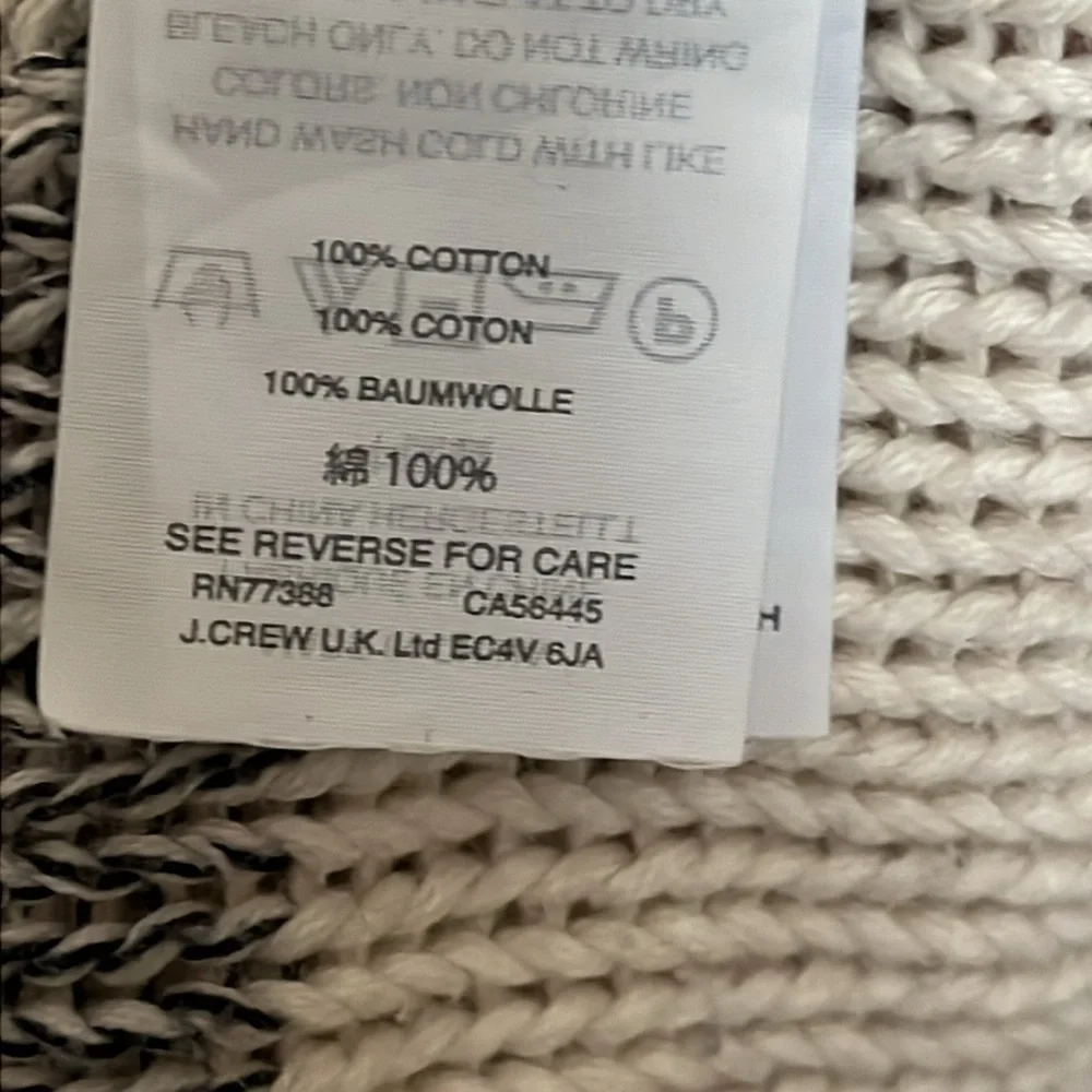 J.Crew Knitted Sweater crewneck Navy Blue/White Womens size large